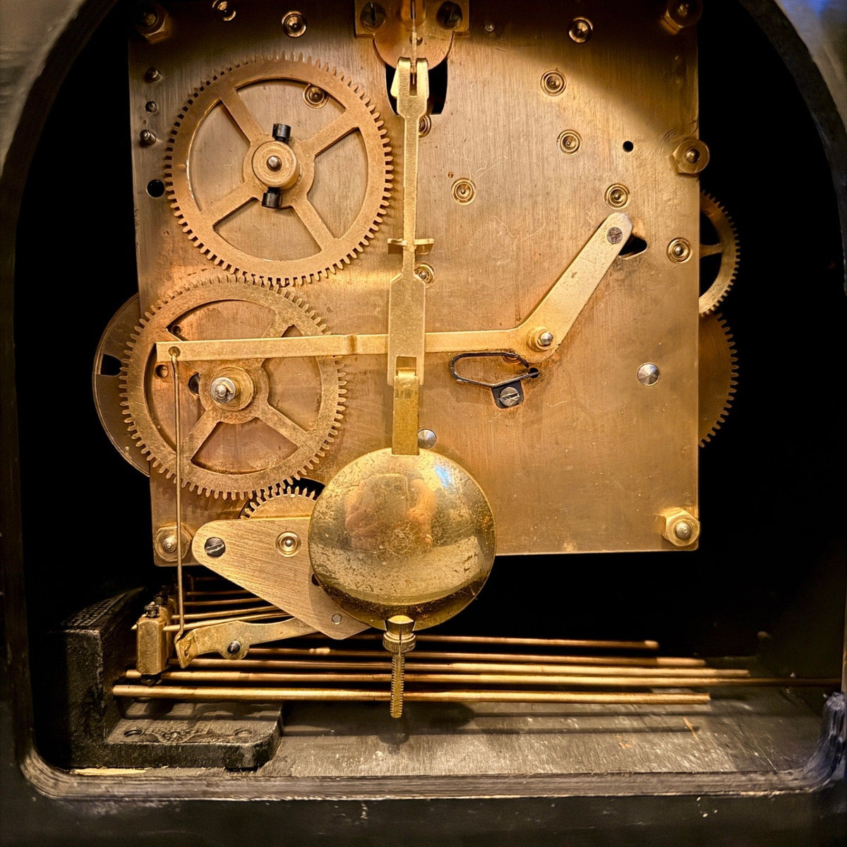 1930s Art Deco Westminster Chiming Mantel Clock – Serviced Vintage Clock - Mahn and Co Clock Repairs