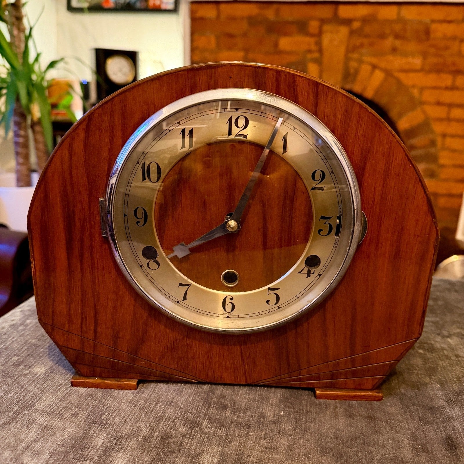 1930s Art Deco Westminster Chiming Mantel Clock – Serviced Vintage Clock - Mahn and Co Clock Repairs