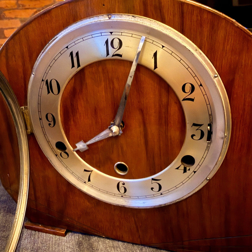 1930s Art Deco Westminster Chiming Mantel Clock – Serviced Vintage Clock - Mahn and Co Clock Repairs
