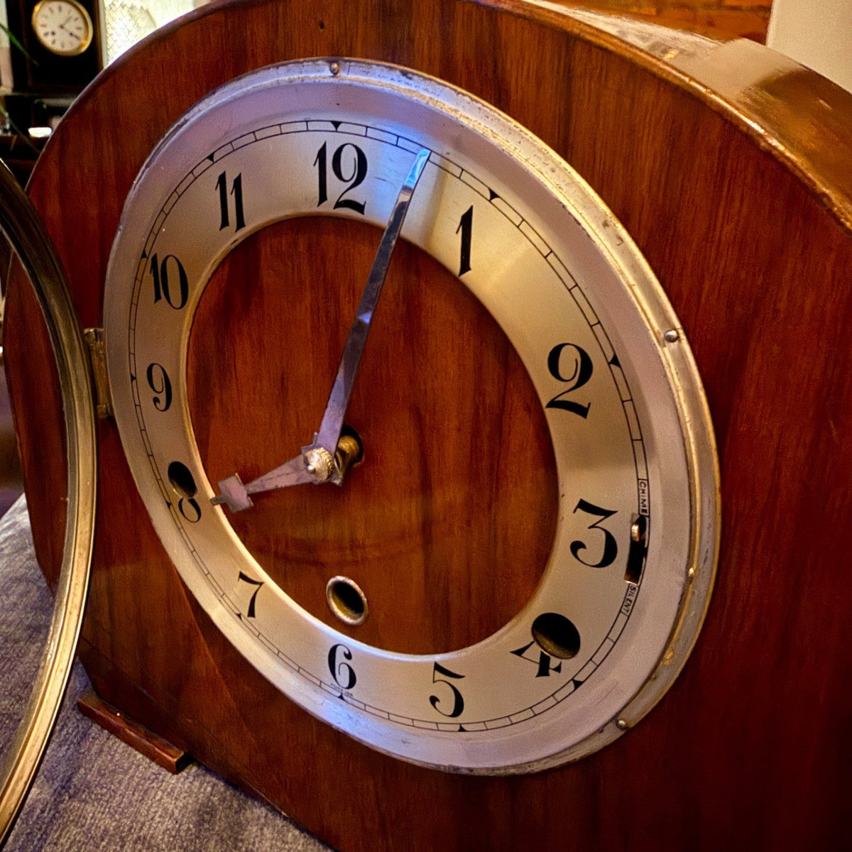 1930s Art Deco Westminster Chiming Mantel Clock – Serviced Vintage Clock - Mahn and Co Clock Repairs