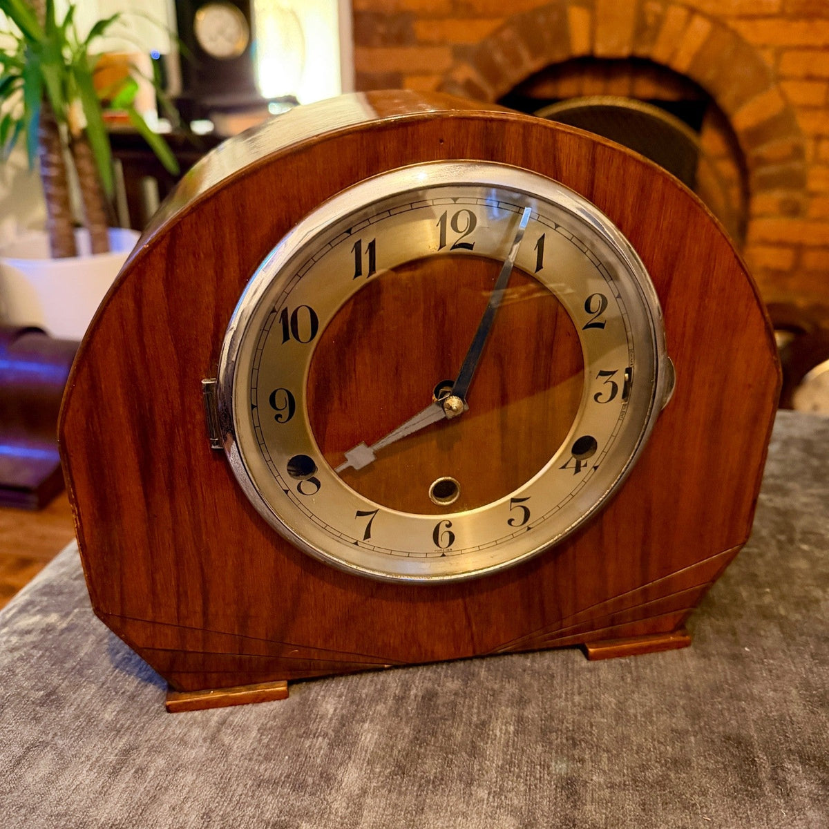 1930s Art Deco Westminster Chiming Mantel Clock – Serviced Vintage Clock - Mahn and Co Clock Repairs