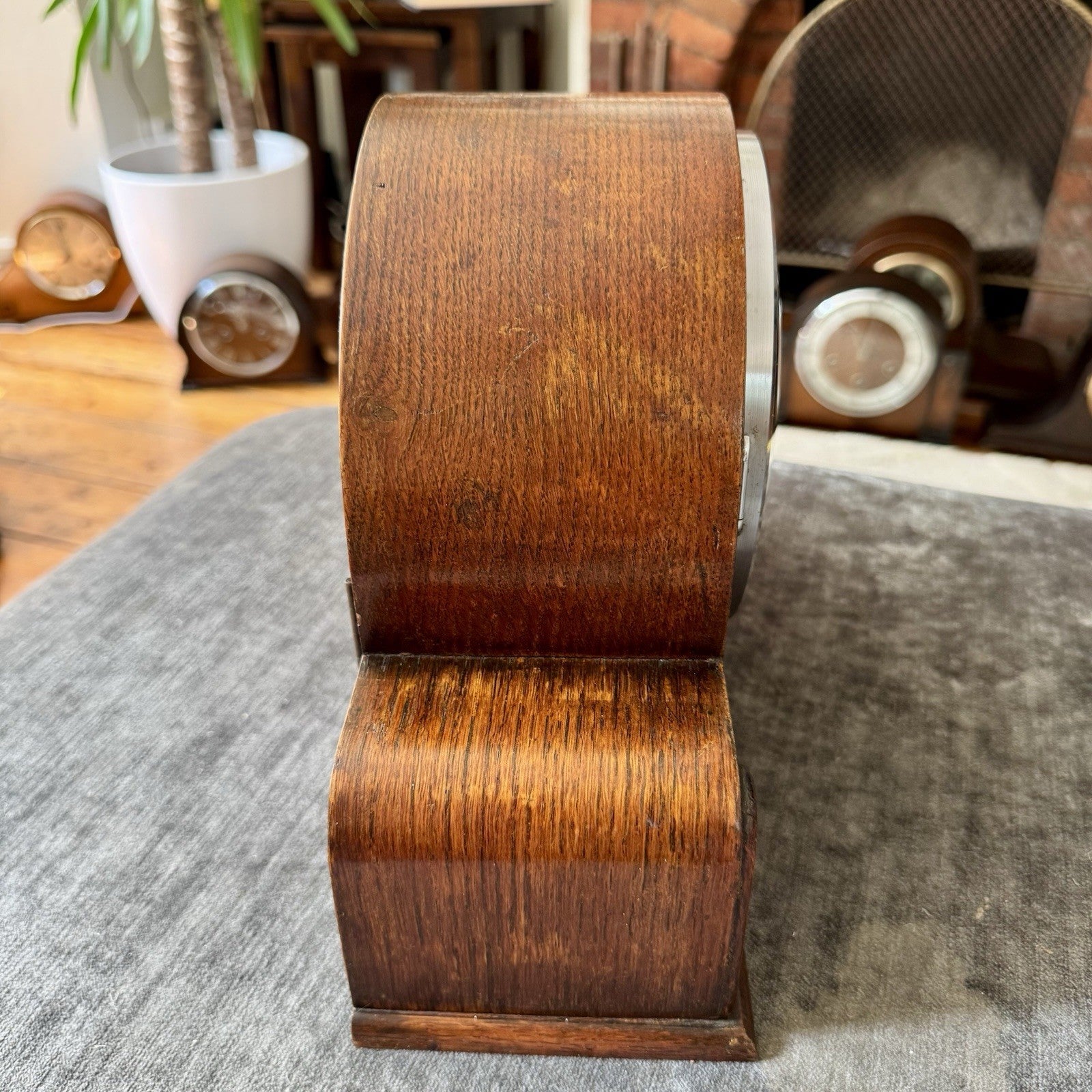 1930s English Art Deco Mantel Clock Gong Strike Fully Serviced Mechanical - Mahn and Co Clock Repairs