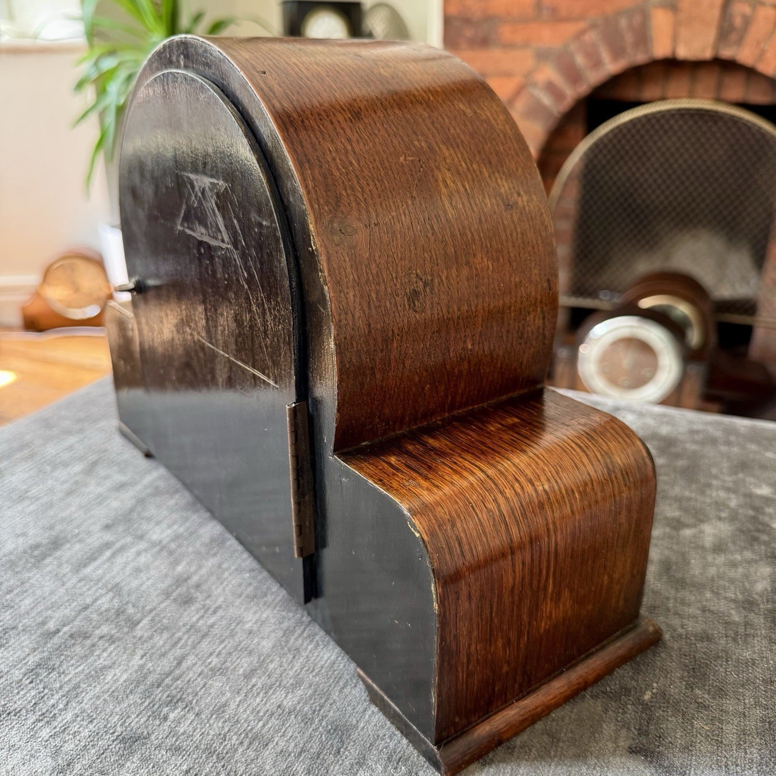 1930s English Art Deco Mantel Clock Gong Strike Fully Serviced Mechanical - Mahn and Co Clock Repairs