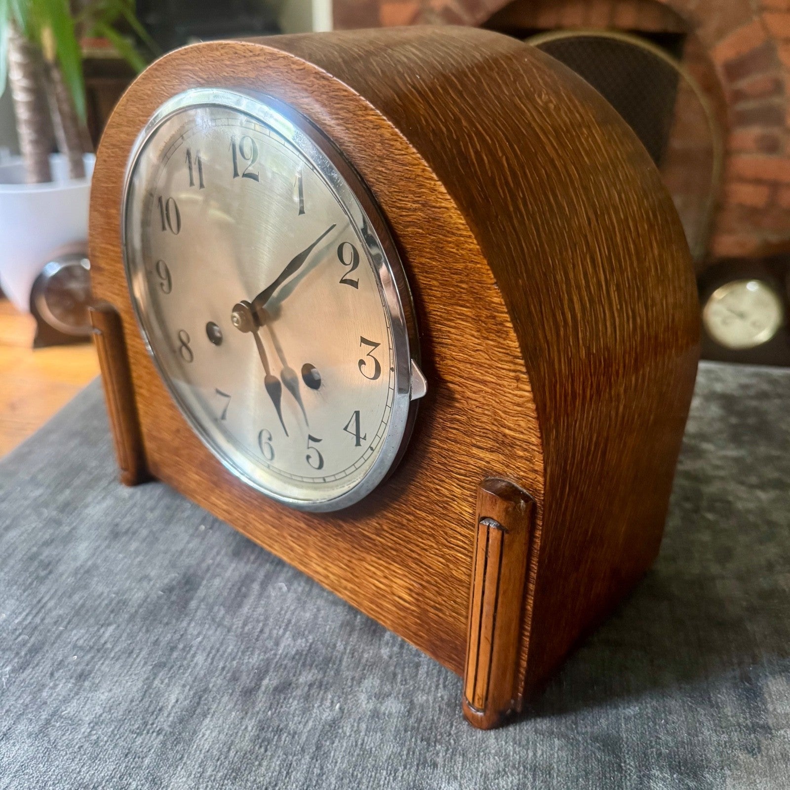1930s German / Continental Art Deco mantel clock, dial marked FOREIGN. - Mahn and Co Clock Repairs