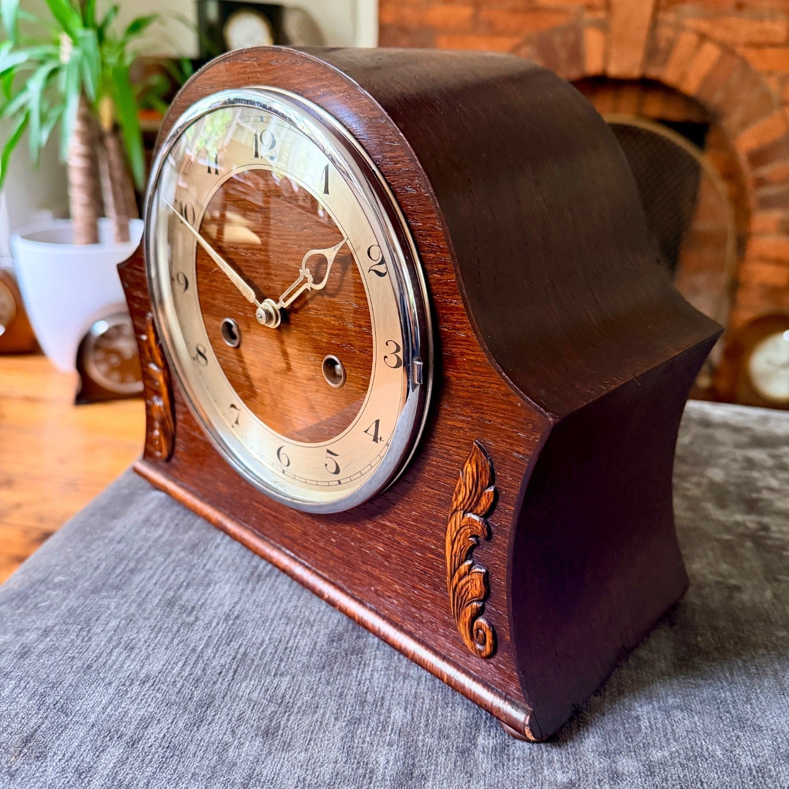 1930s HAC German Mantel Clock Fully Serviced Gong Strike Vintage Antique - Mahn and Co Clock Repairs