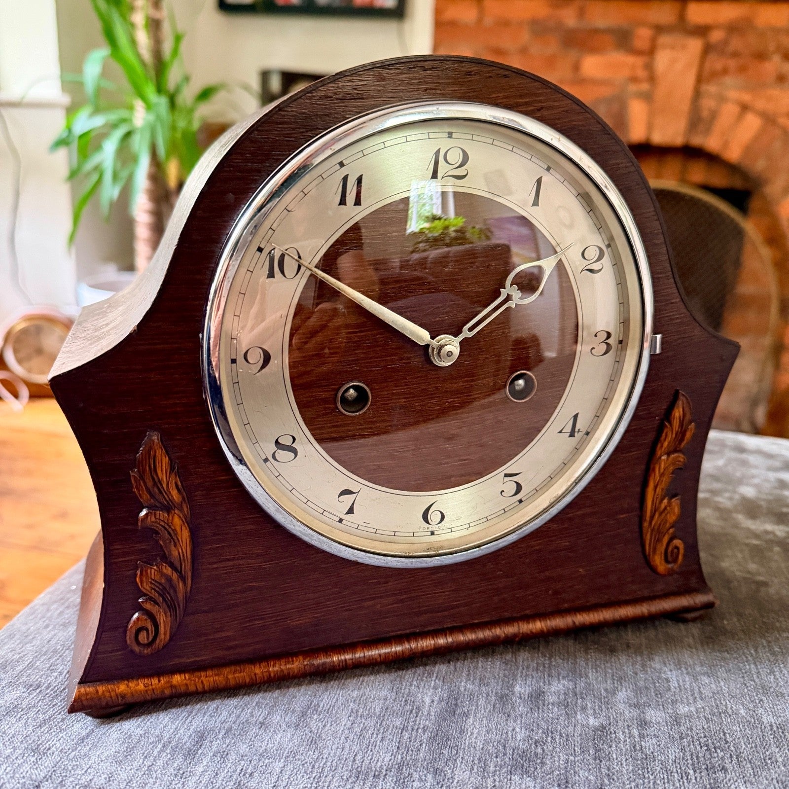 1930s HAC German Mantel Clock Fully Serviced Gong Strike Vintage Antique - Mahn and Co Clock Repairs