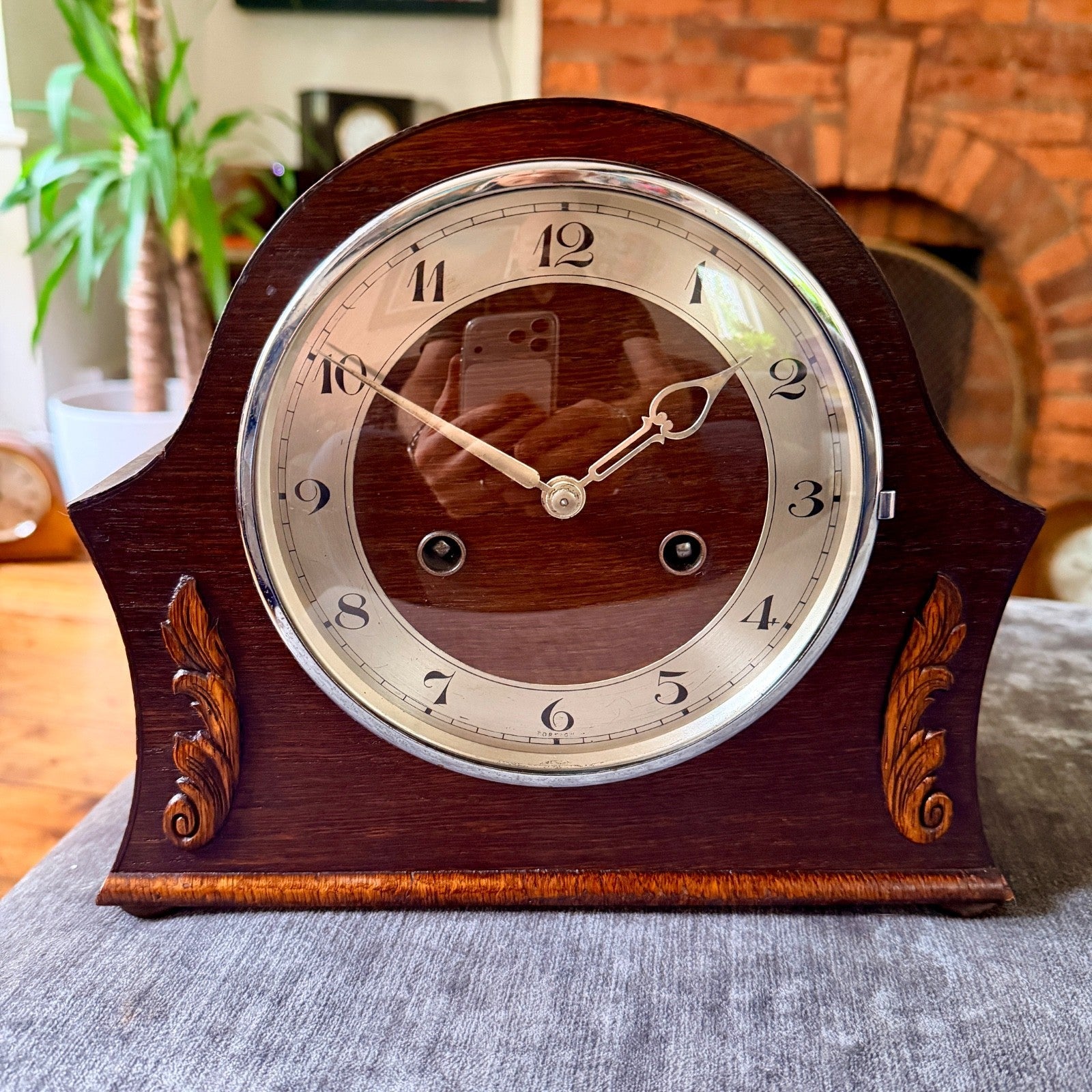 1930s HAC German Mantel Clock Fully Serviced Gong Strike Vintage Antique - Mahn and Co Clock Repairs
