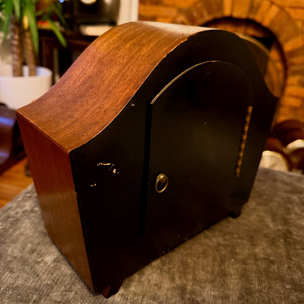 Vintage Bentima 8-Day Mahogany Mantel Clock Platform Escapement Serviced