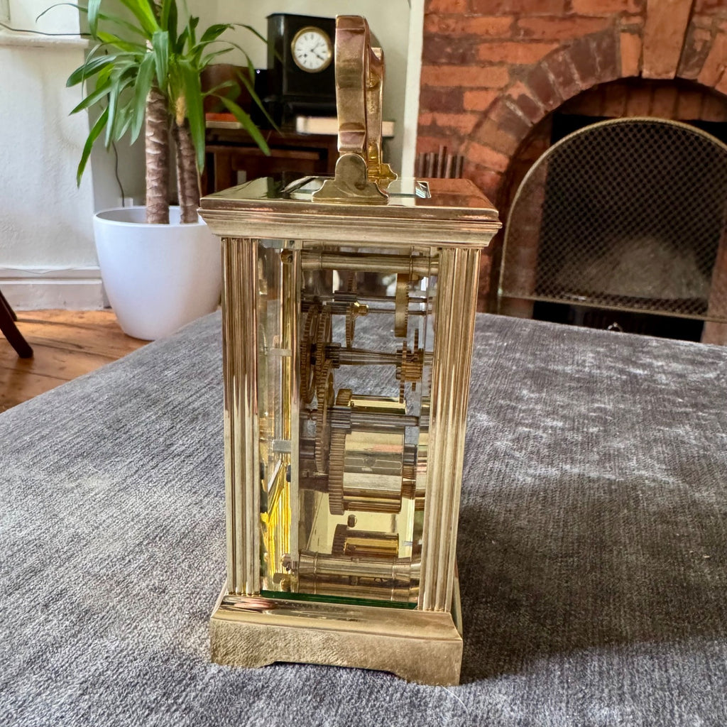 Vintage Garrard & Co Brass Carriage Clock French Mechanical Serviced with Key