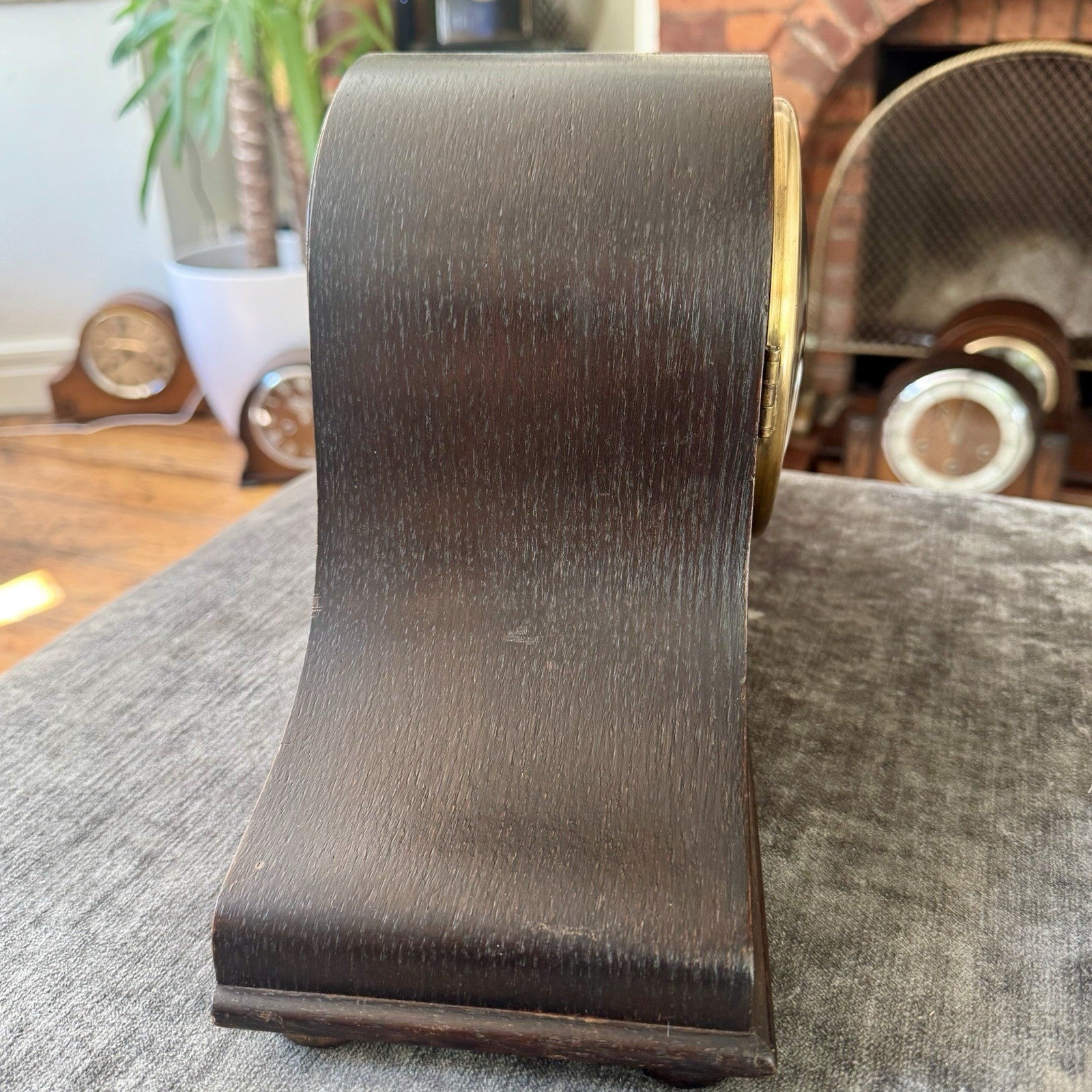 Antique c.1930 Kienzle German Bim Bam Mantel Clock Fully Serviced 8 Day