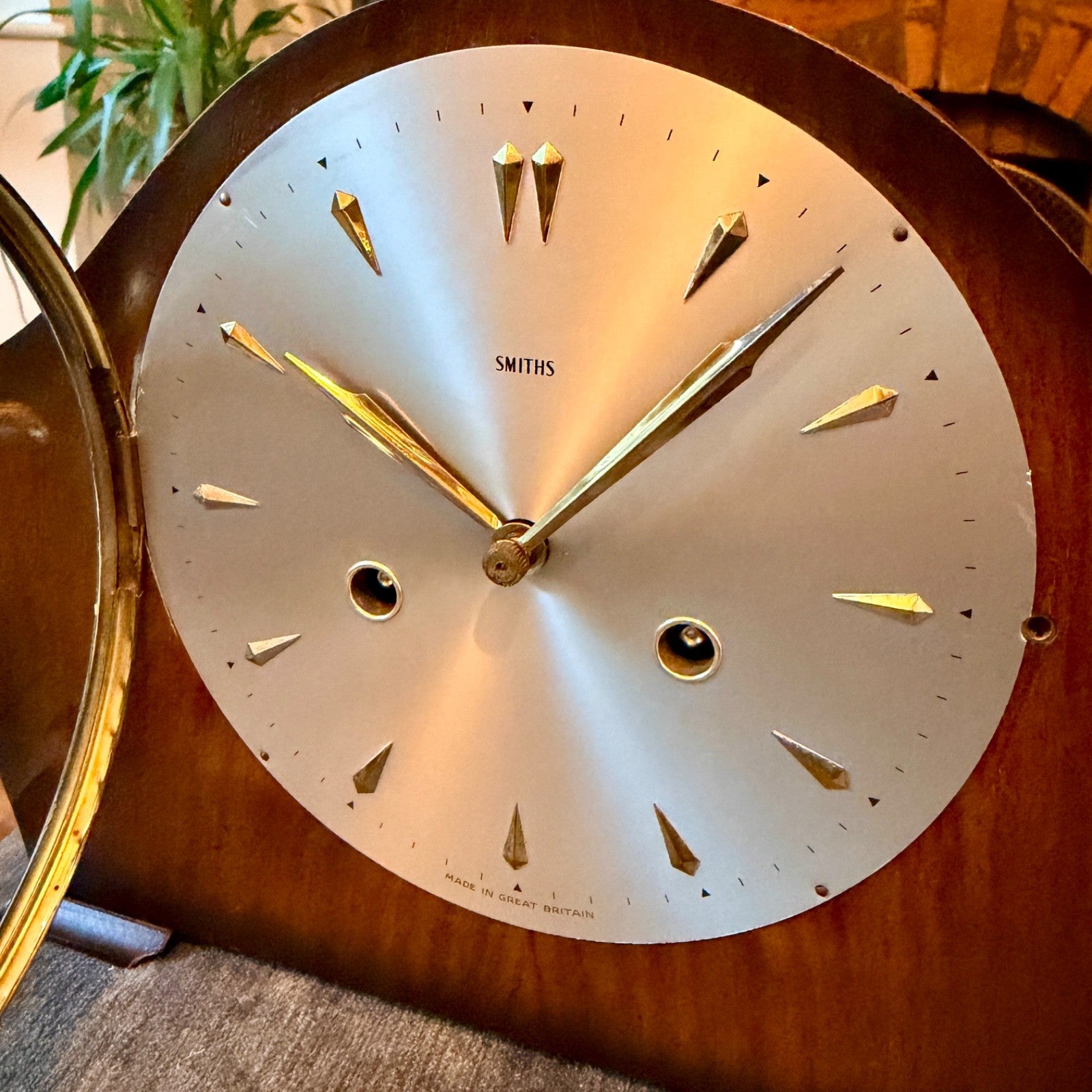 Smiths Mantel Clock 1959 F6G Art Deco Gong Strike Fully Restored British