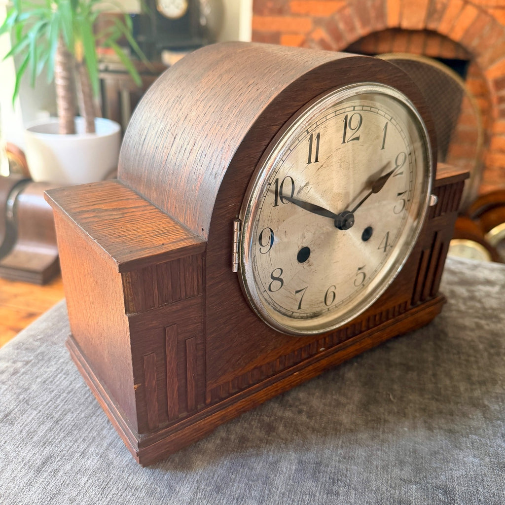 Vintage Haller German Art Deco Striking Mantel Clock Fully Serviced