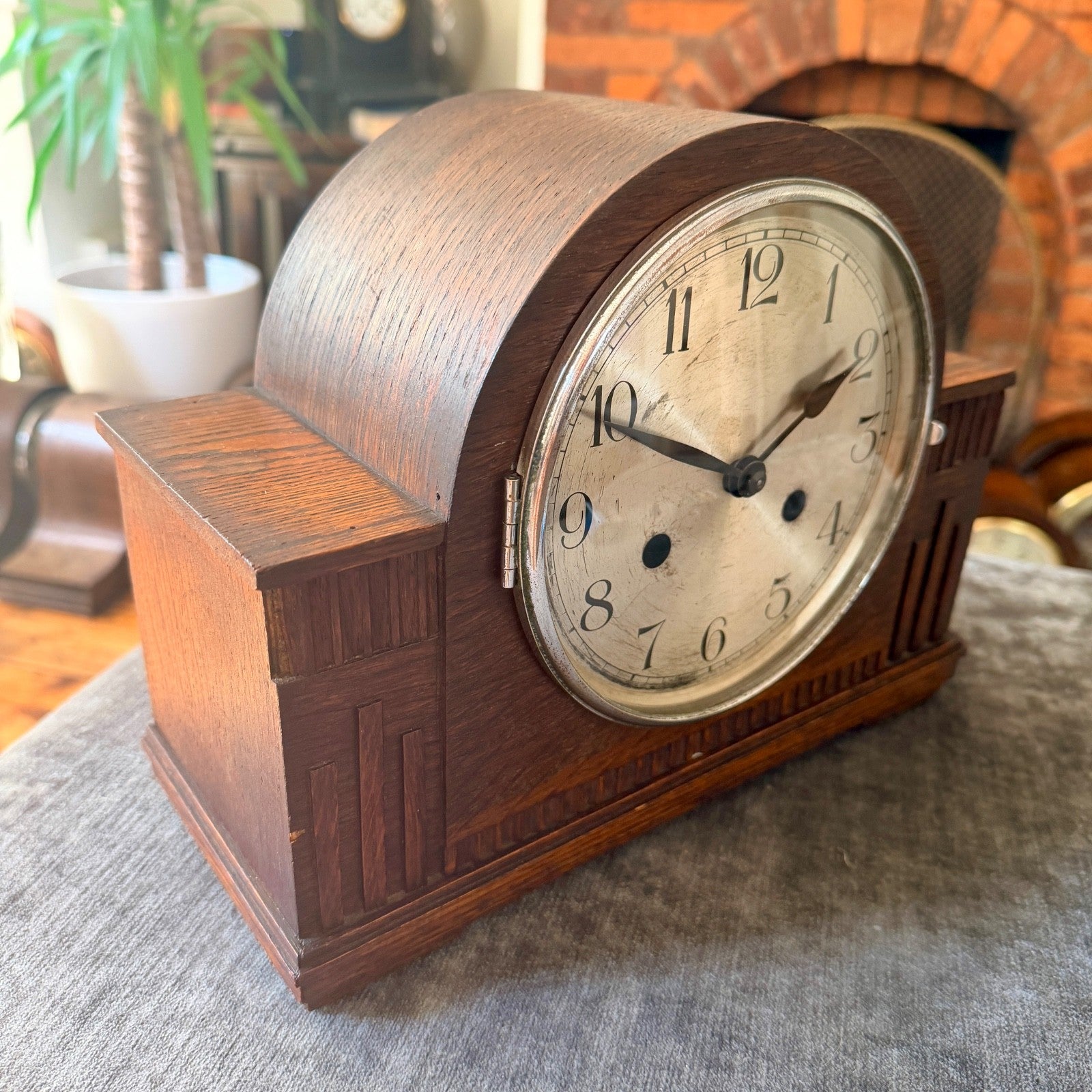 Vintage Haller German Art Deco Striking Mantel Clock Fully Serviced