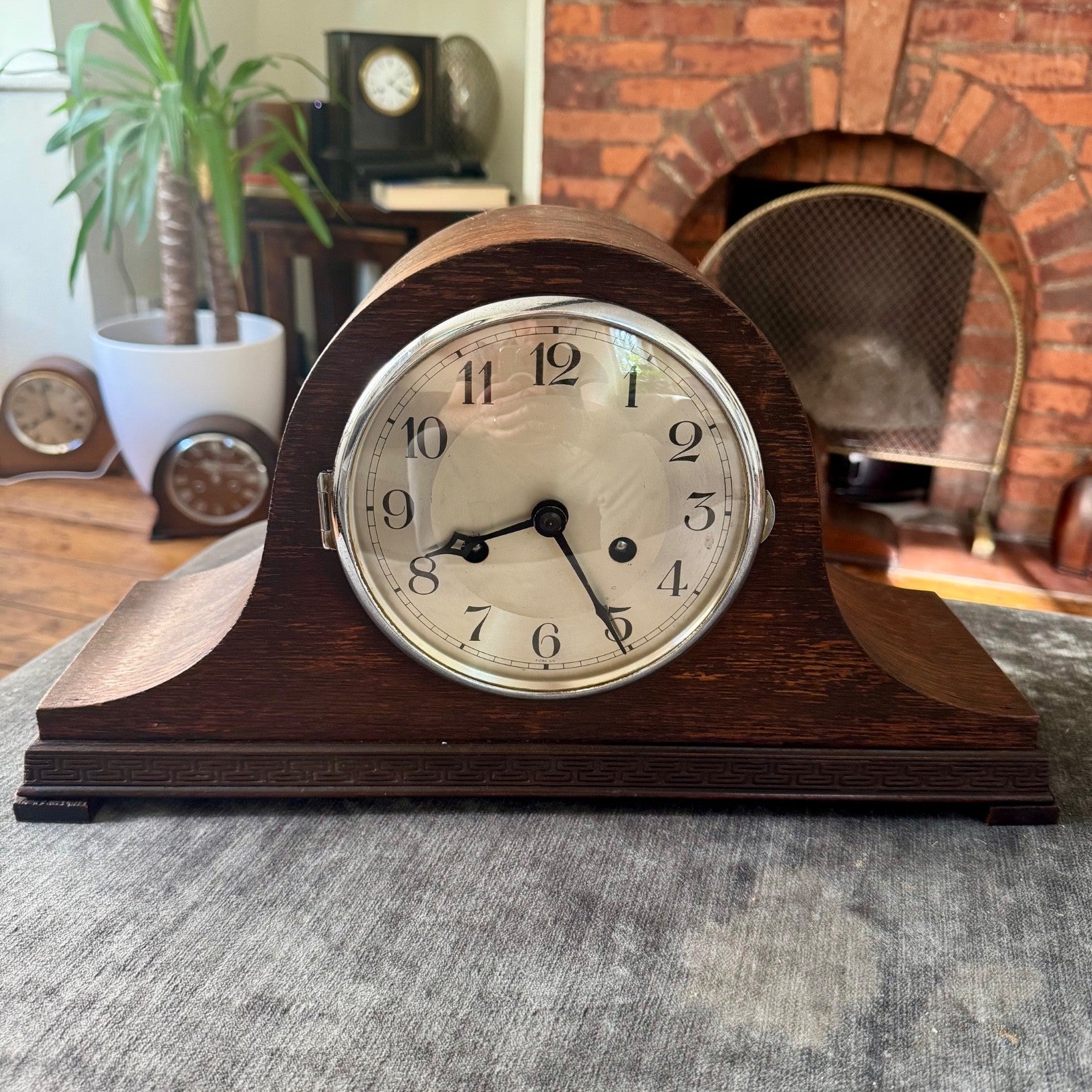 Antique c1930 Mauthe German Mantel Clock Gong Strike Mechanical Fully Serviced