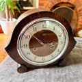Vintage Smiths Enfield Gong Striking Mantel Clock Serviced Working with Key