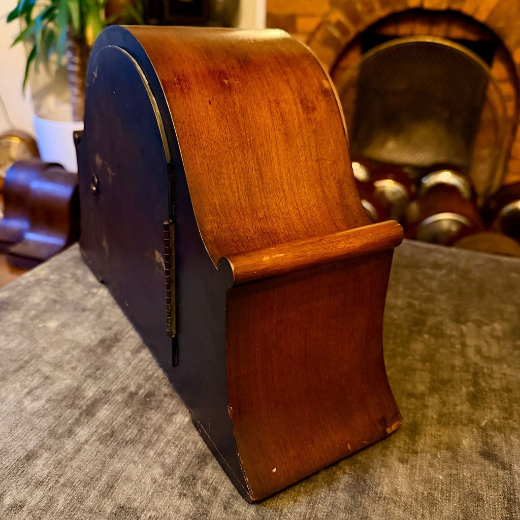1955 Smiths K6A Westminster Chiming Mantel Clock Walnut Art Deco Restored