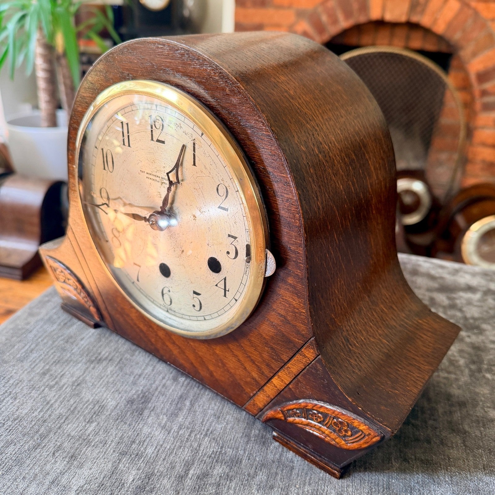 Vintage Northern Goldsmiths Westminster Chiming Mantel Clock Fully Serviced
