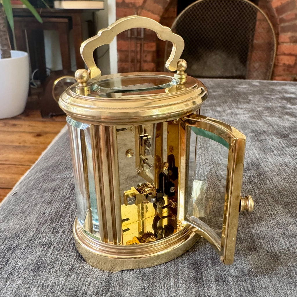 Pair Matthew Norman Miniature Swiss Carriage Clocks Boxed 1977 Serviced