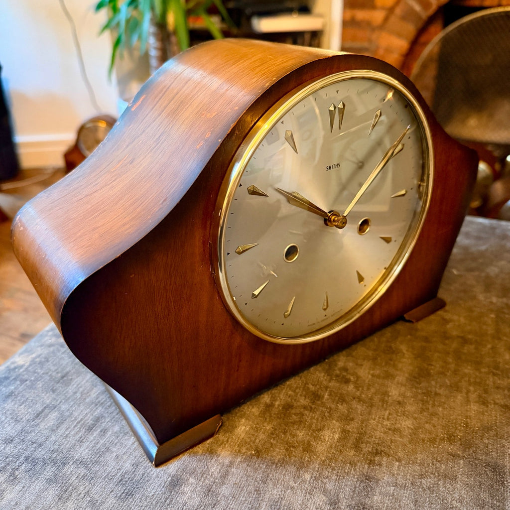 Smiths Mantel Clock 1959 F6G Art Deco Gong Strike Fully Restored British