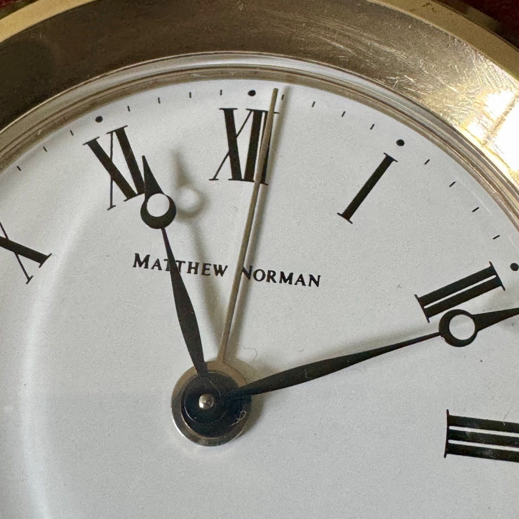 Matthew Norman 811HW Swiss Mechanical Alarm Clock Box Papers 1979 Working