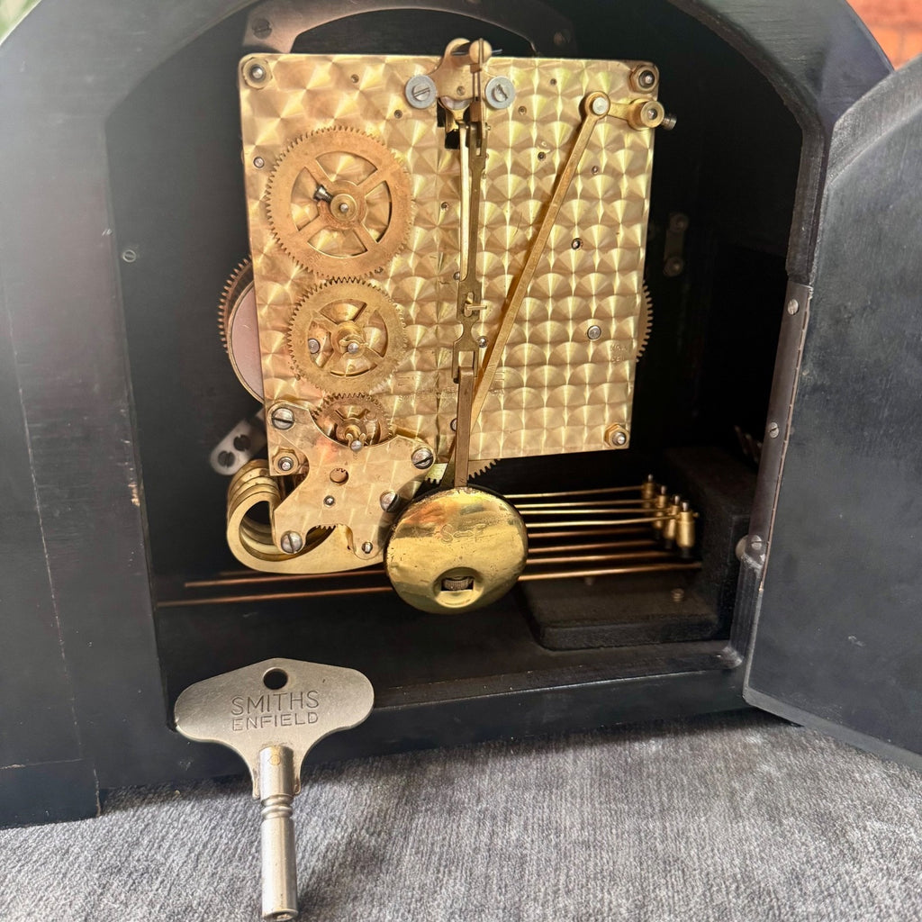 Vintage Smiths Enfield Westminster Chime Mantel Clock 3 Train Fully Serviced