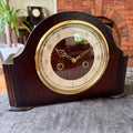 Smiths Enfield Mantel Clock 1952 Oak Gong Strike Art Deco Fully Serviced UK