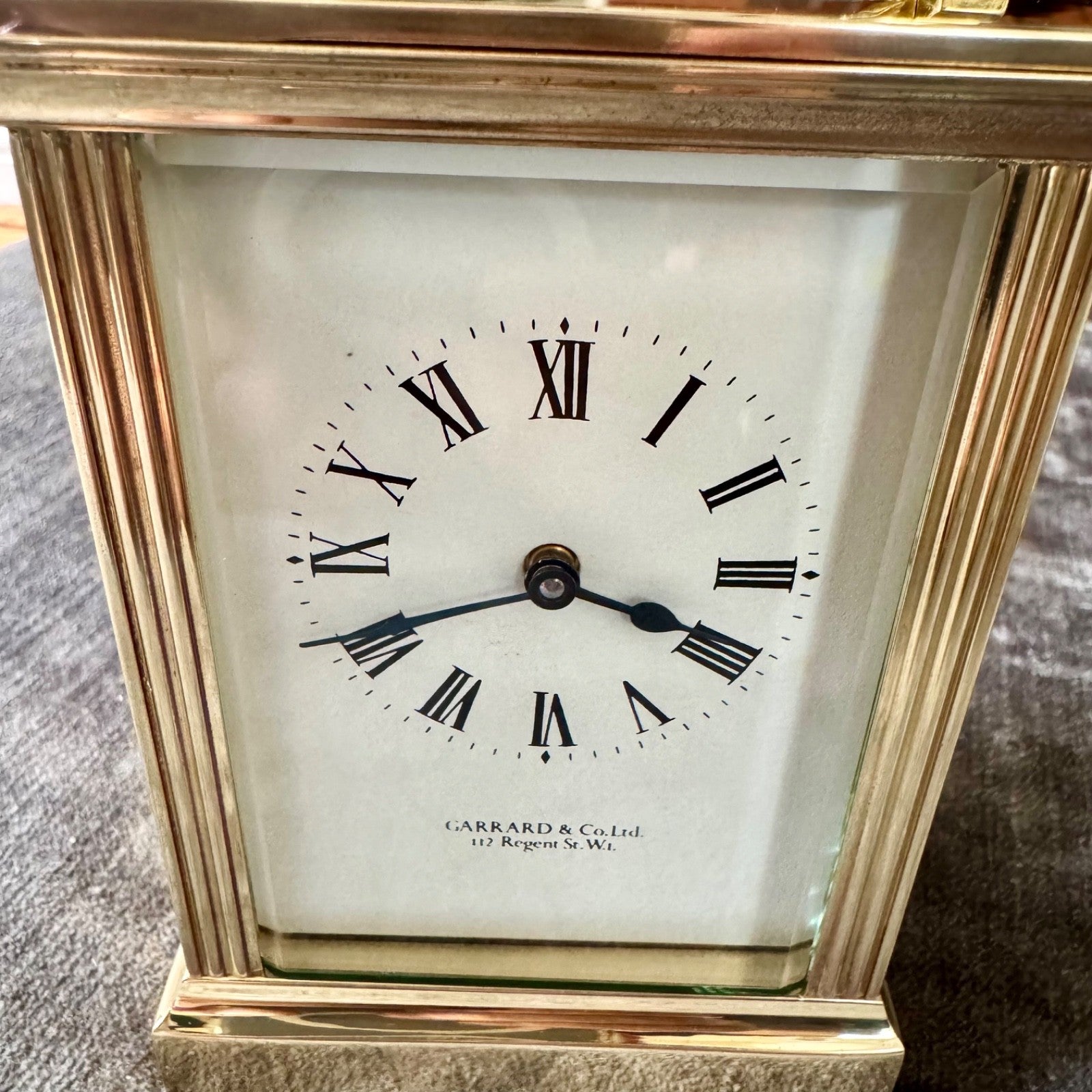 Vintage Garrard & Co Brass Carriage Clock French Mechanical Serviced with Key