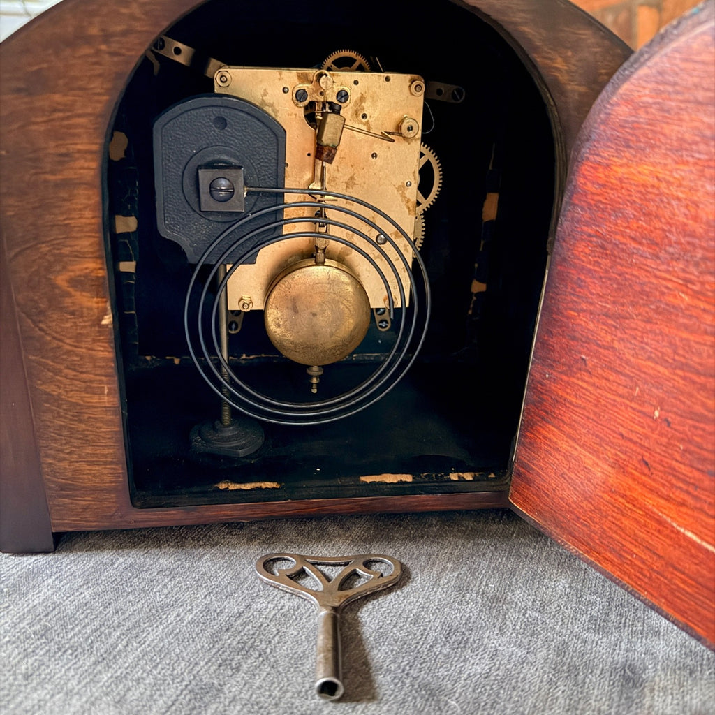 Haller Art Deco Mantel Clock Gong Strike Restored Vintage Mechanical Beatrice