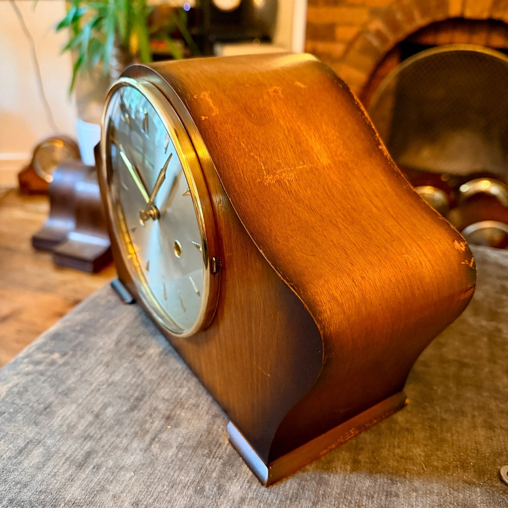 Smiths Mantel Clock 1959 F6G Art Deco Gong Strike Fully Restored British