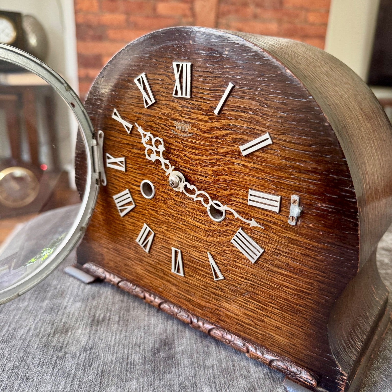 Smiths Enfield Beverley Mantel Clock 1954 Vintage Gong Strike Fully Serviced