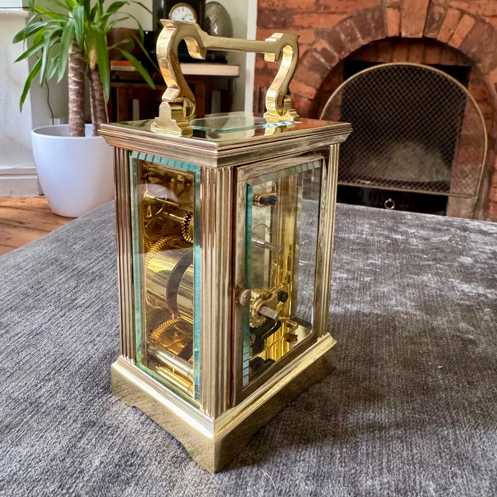 Vintage Garrard & Co Brass Carriage Clock French Mechanical Serviced with Key