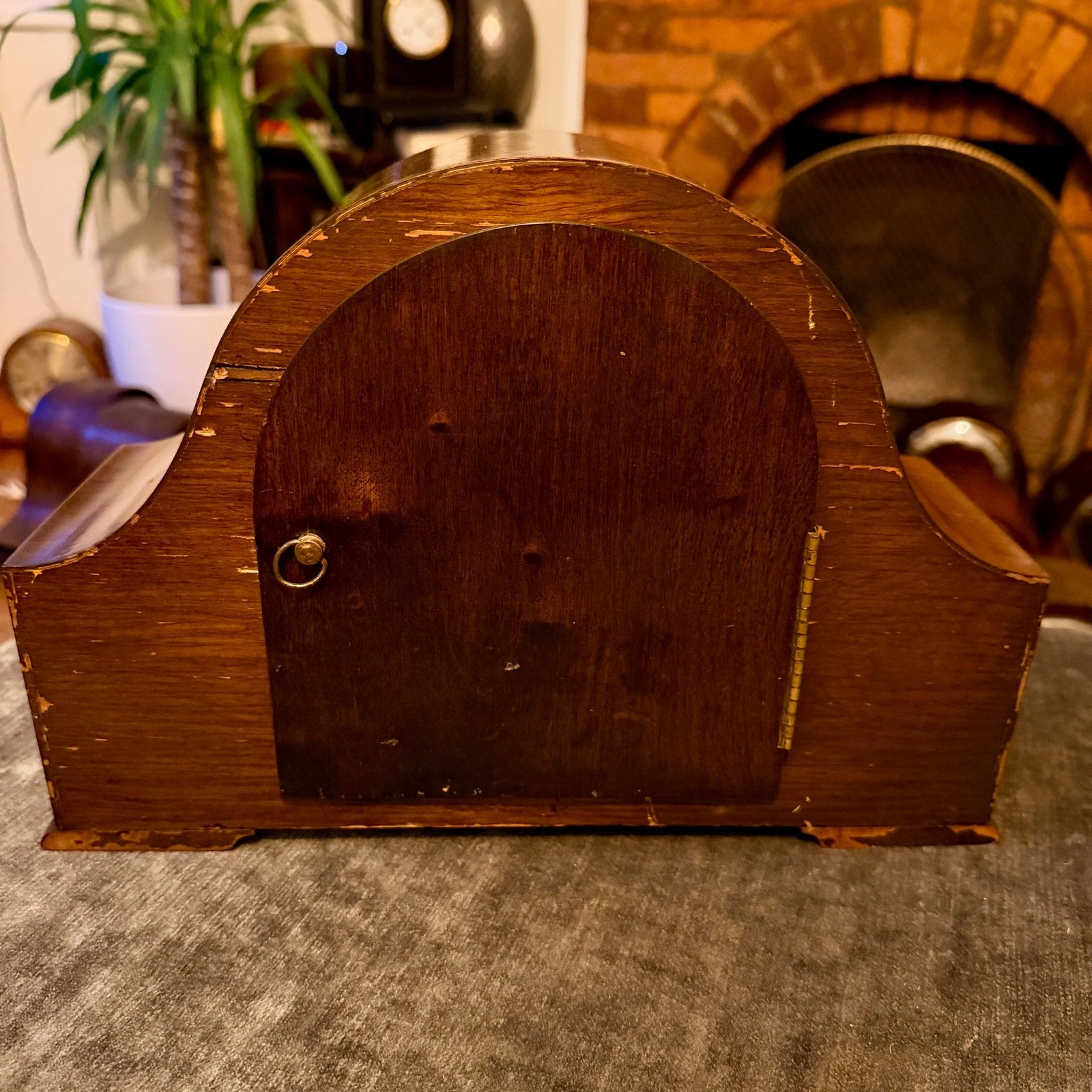 1954 Smiths K6A Westminster Chiming Mantel Clock Walnut Art Deco Marjorie