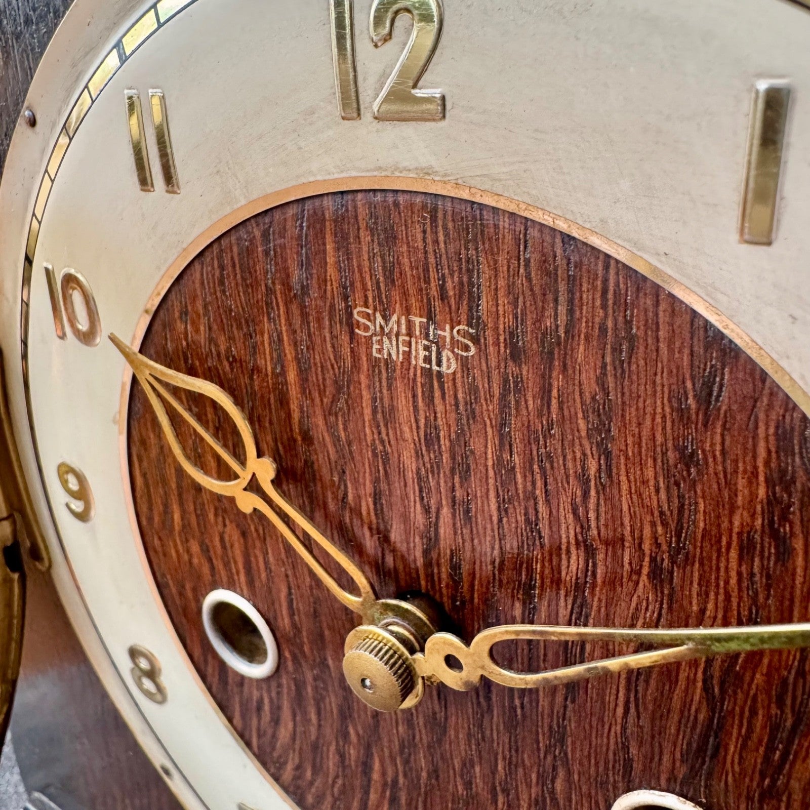 Smiths Enfield Battersea Oak Mantel Clock 8 Day Gong Strike Serviced C1952