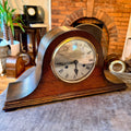 Vintage English Oak Mantel Clock Gong Striking Fully Serviced 1930s