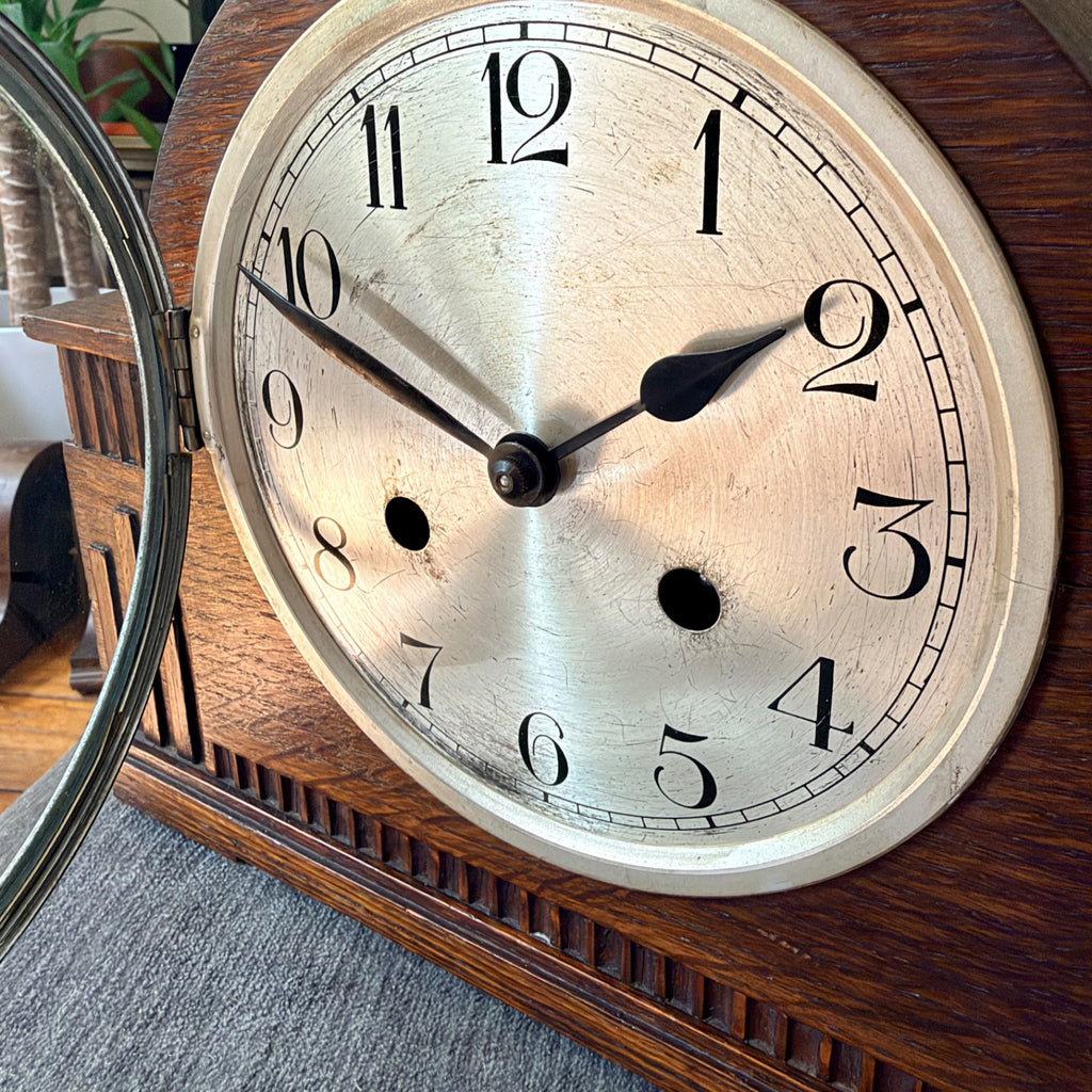 Vintage Haller German Art Deco Striking Mantel Clock Fully Serviced