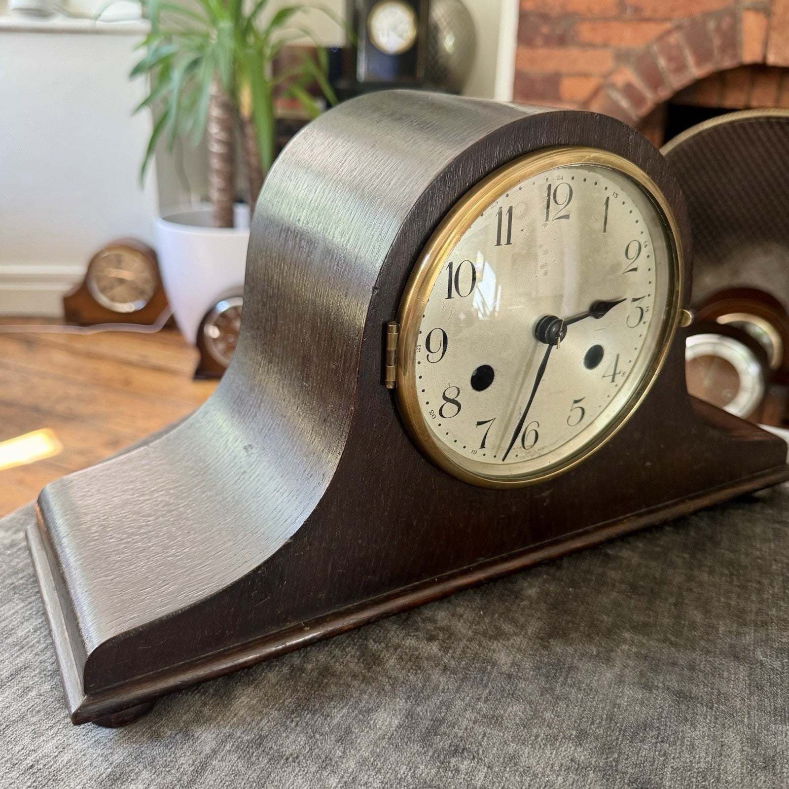 Antique c.1930 Kienzle German Bim Bam Mantel Clock Fully Serviced 8 Day