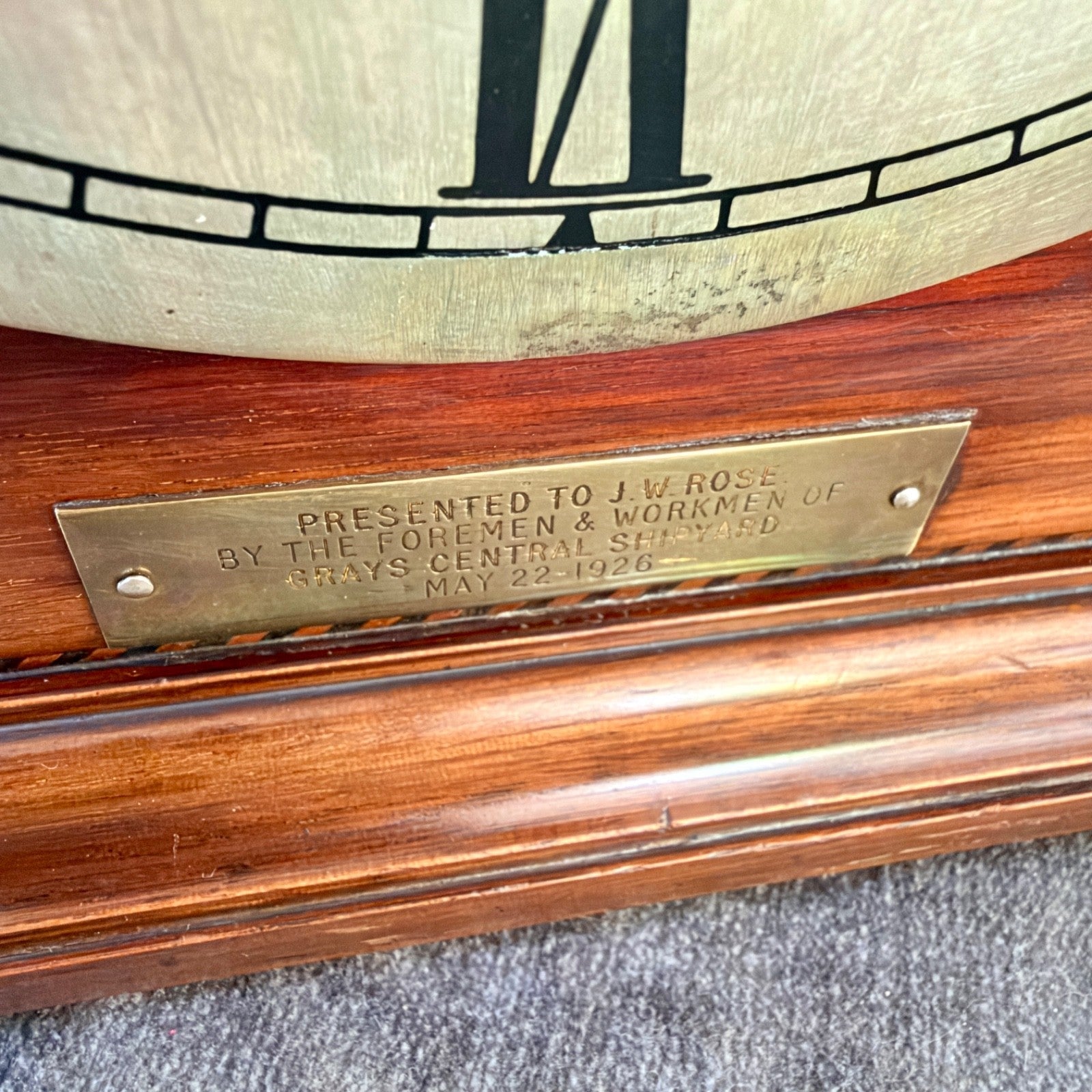 Antique 1926 Empire Mahogany Gong Striking Mantel Clock Serviced Provenance