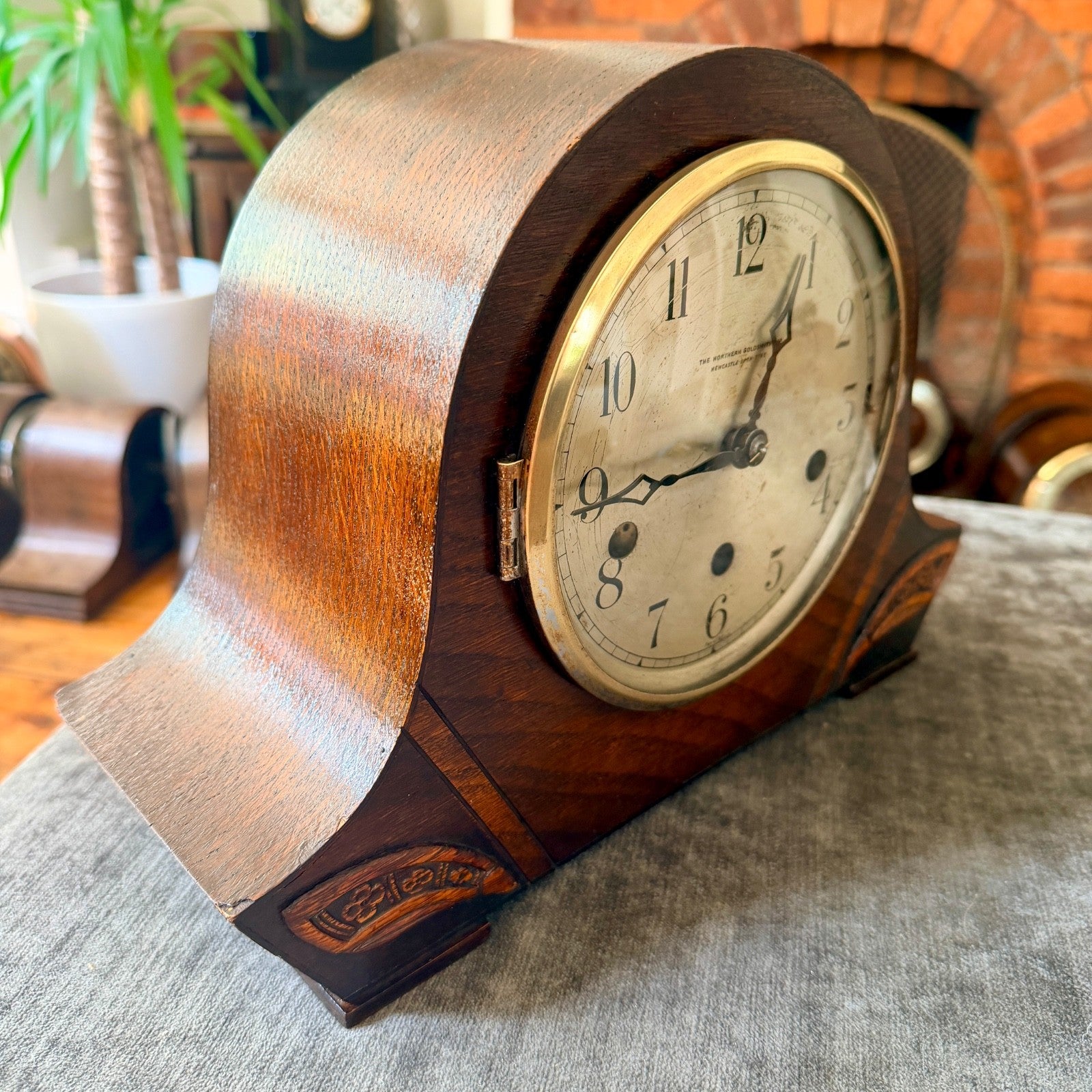 Vintage Northern Goldsmiths Westminster Chiming Mantel Clock Fully Serviced