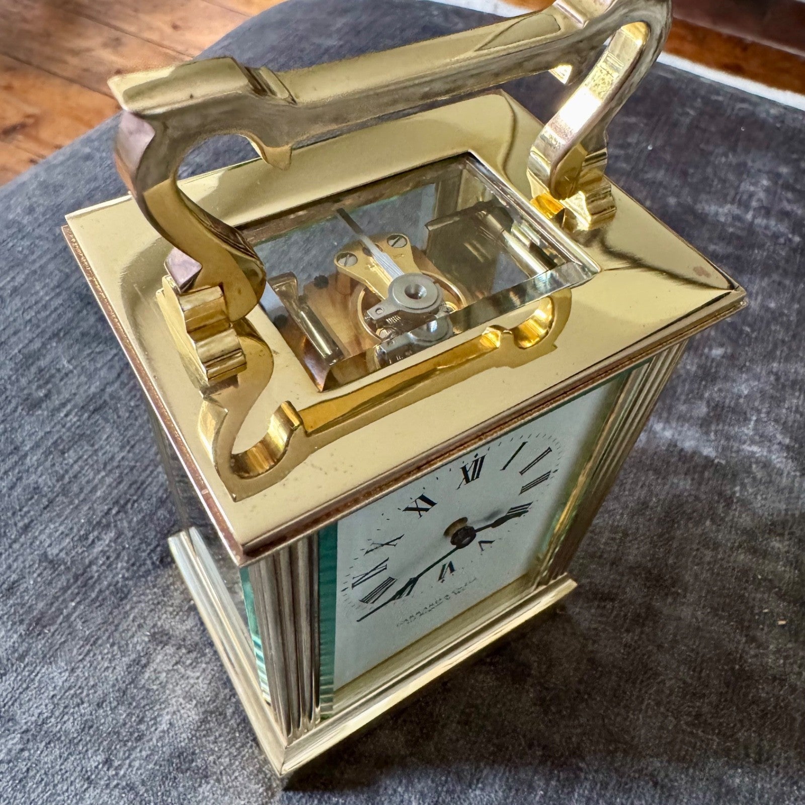 Vintage Garrard & Co Brass Carriage Clock French Mechanical Serviced with Key