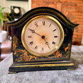 Antique Swiss Chinoiserie Mantel Clock Platform Escapement Serviced 1930s