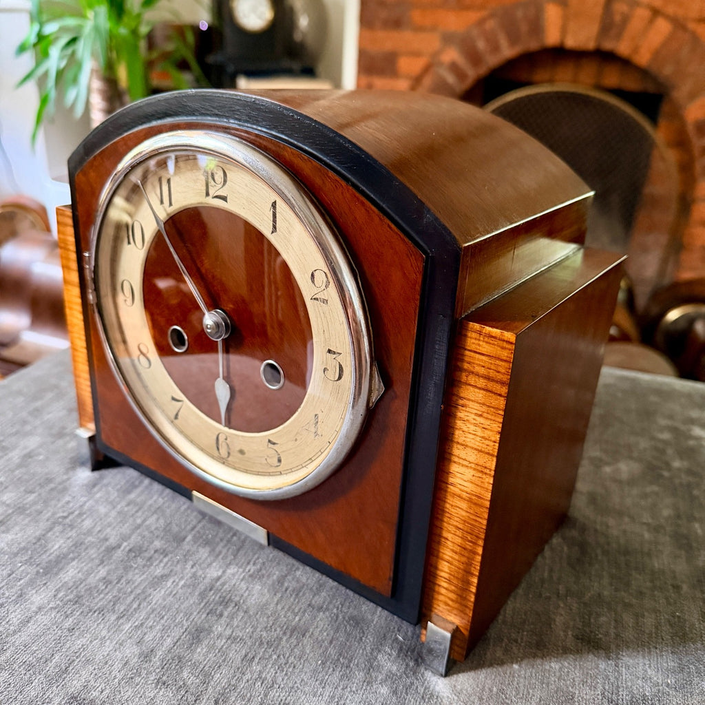 Haller Art Deco Mantel Clock Gong Strike Restored Vintage Mechanical Beatrice
