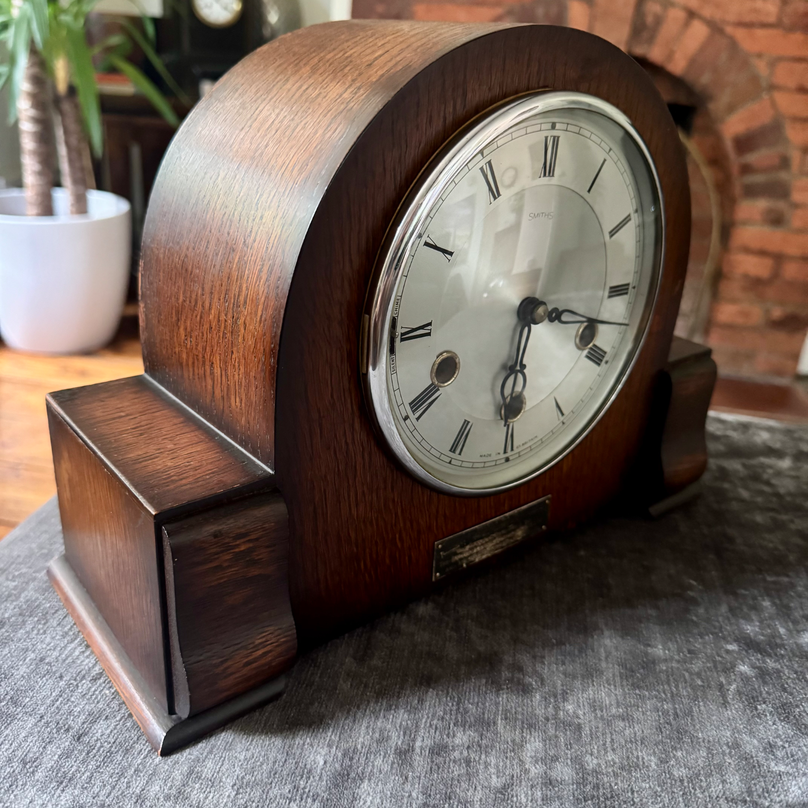 1951 Smiths Morley Mantel Clock Westminster Chime British Legion Presentation