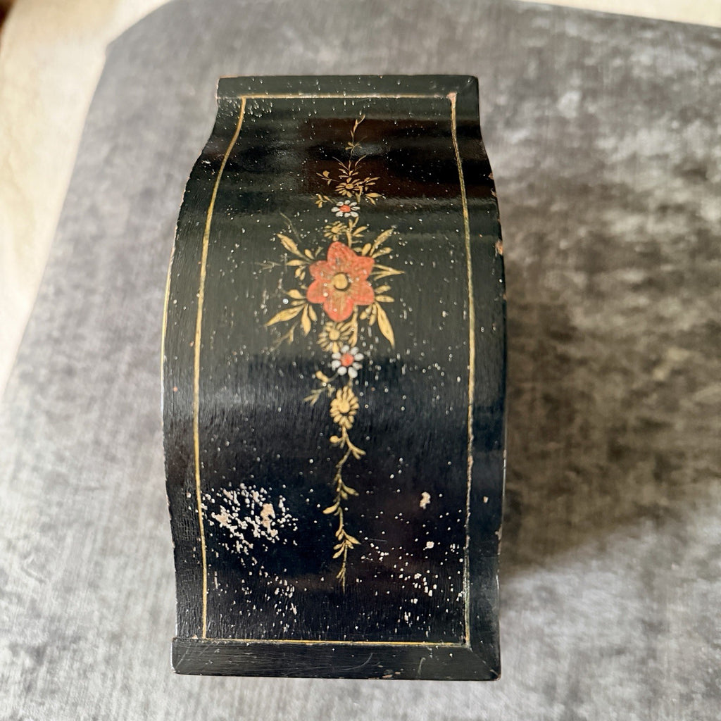 Antique Swiss Chinoiserie Mantel Clock Platform Escapement Serviced 1930s