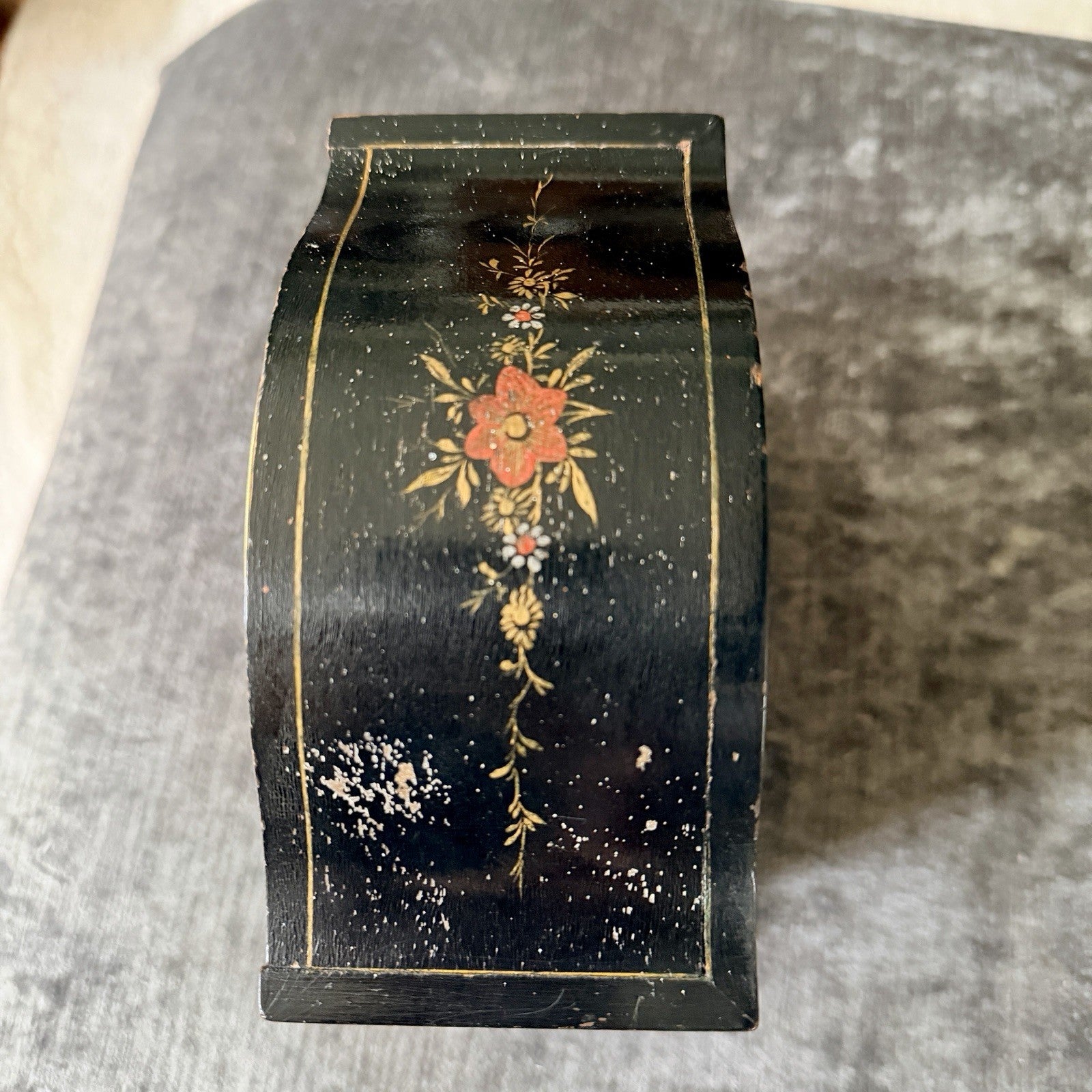 Antique Swiss Chinoiserie Mantel Clock Platform Escapement Serviced 1930s
