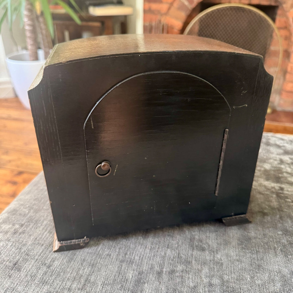 Smiths Enfield Hadleigh Oak Mantel Clock Early 1950s Gong Strike Serviced
