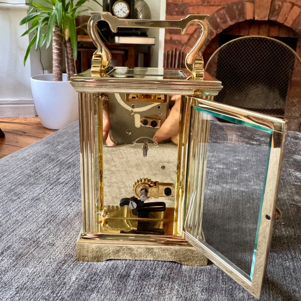 Vintage Garrard & Co Brass Carriage Clock French Mechanical Serviced with Key