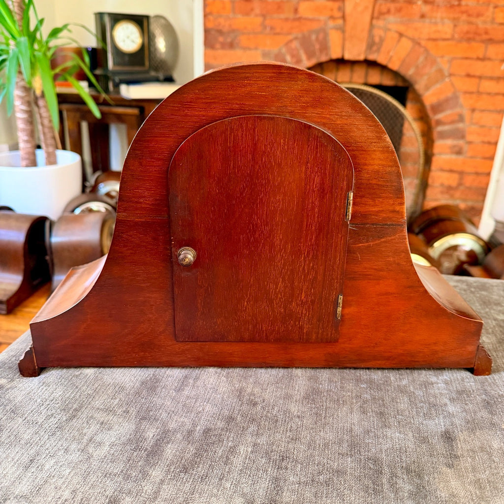 Antique 1926 Empire Mahogany Gong Striking Mantel Clock Serviced Provenance