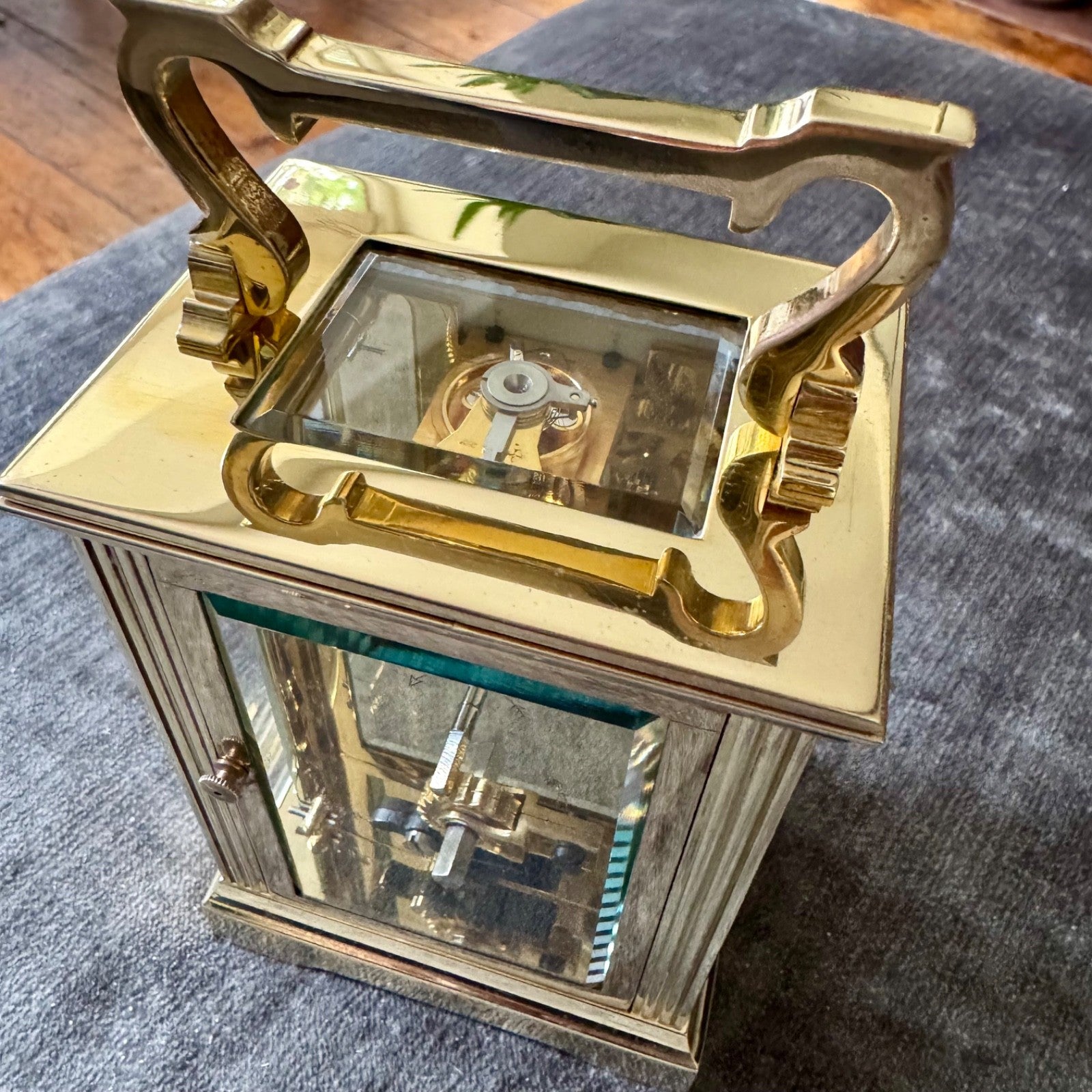Vintage Garrard & Co Brass Carriage Clock French Mechanical Serviced with Key