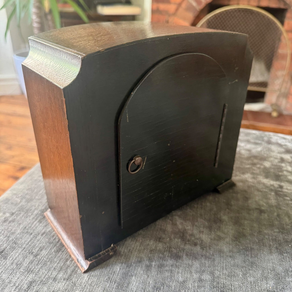 Smiths Enfield Hadleigh Oak Mantel Clock Early 1950s Gong Strike Serviced