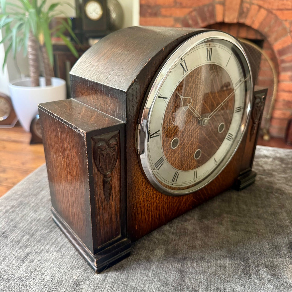 Vintage Smiths Enfield Westminster Chime Mantel Clock 3 Train Fully Serviced